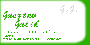 gusztav gulik business card